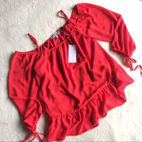 WAYF off the shoulder, cold shoulder Blouse - Picture 1 of 3